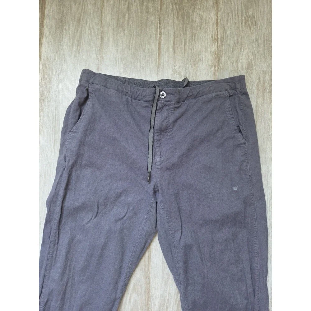 Mack Weldon Jogger Pants Navy Drawstring Stretch Tapered Mens Large GUC